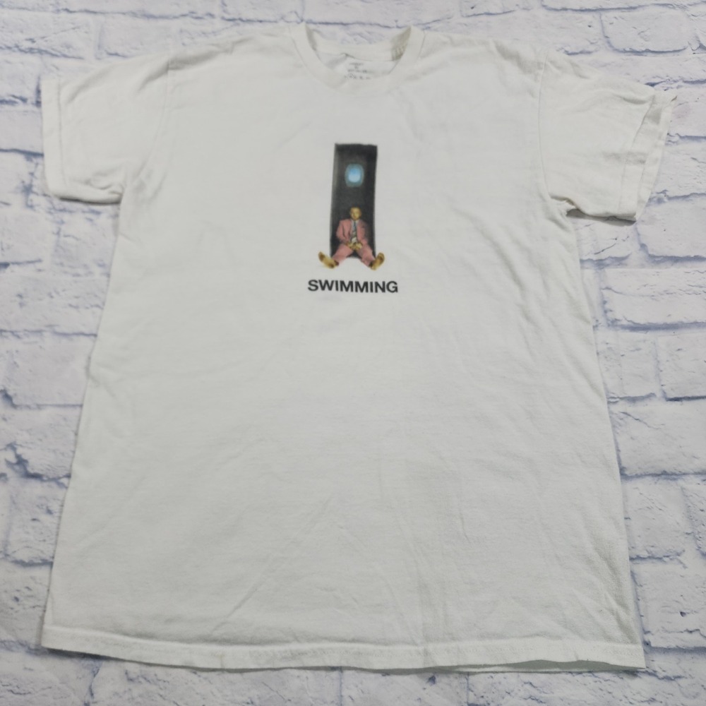 Mac Miller MENS SIZE M Swimming Graphic Rap Tee T Shirt White